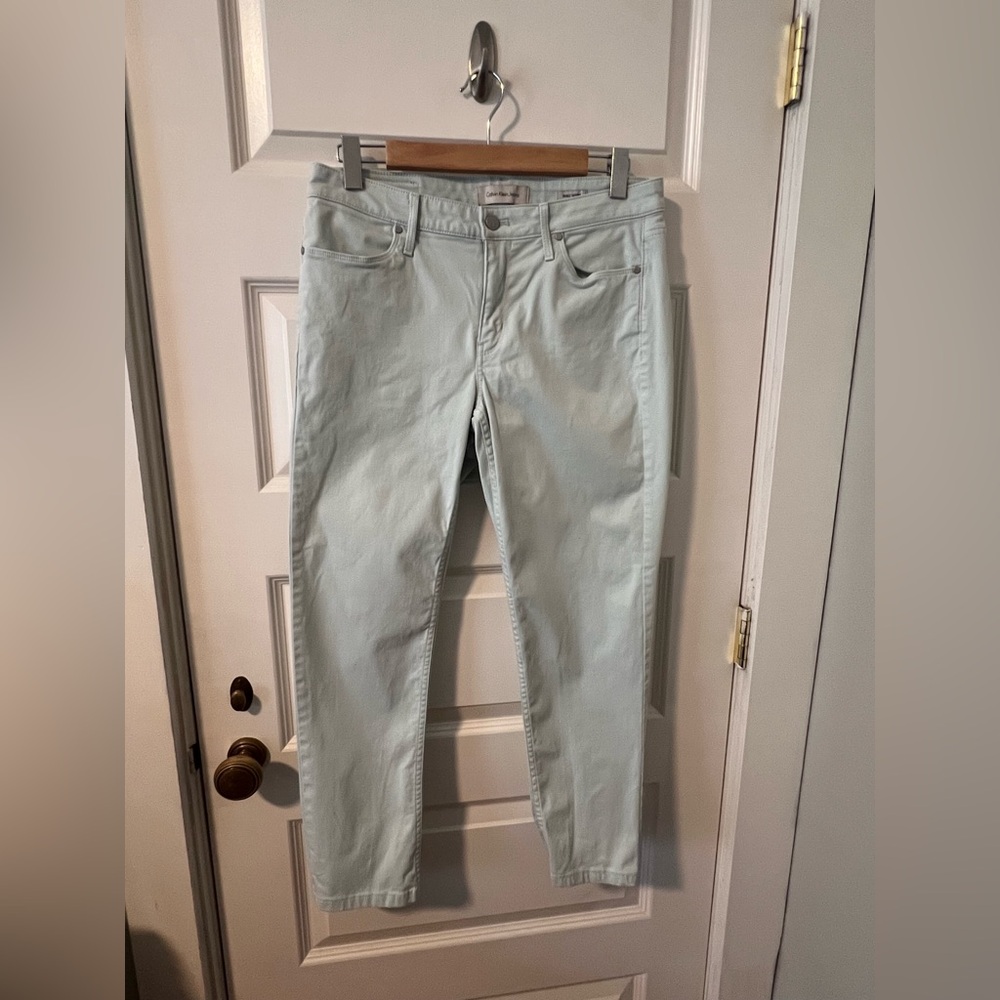 Calvin Klein Women's Light Blue Pants